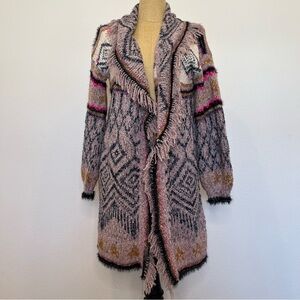 Anthropologie Pilcro "Evil Eye" Oversized Open Cardigan, size extra small